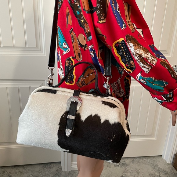 Beautiful Circle Y of Yoakam Cowhide purse. Handmade NWOT - Picture 2 of 14